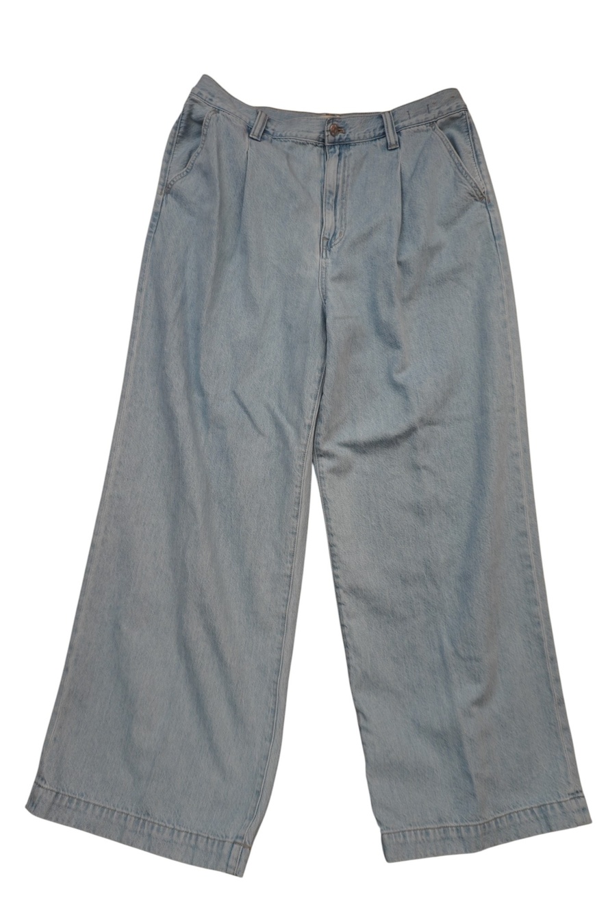 Madewell The Harlow Wide Leg Jeans Womens 31 Light Wash Denim High Rise 34x29